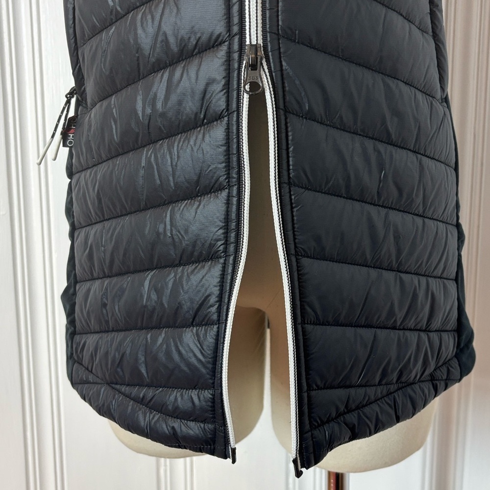 OHSHO Black Quilted Longline Vest w/ Stretch Side Panels | Size S estimated - Picture 8 of 10
